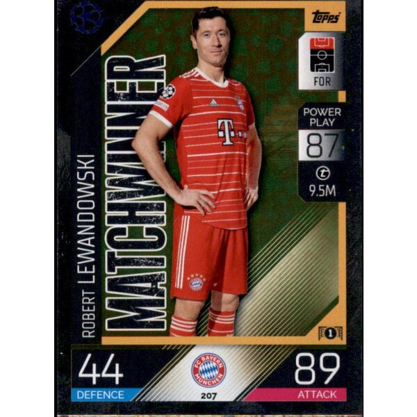 Topps Match Attax Champions League 2022/23 - 207 - Robert Lewandowski - Matchwinner