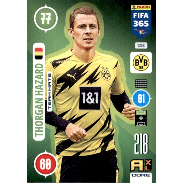 Panini FIFA 365 Adrenalyn XL 2021 - 208 - Thorgan Hazard - Team Mate