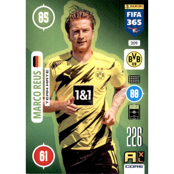 Panini FIFA 365 Adrenalyn XL 2021 - 209 - Marco Reus - Team Mate