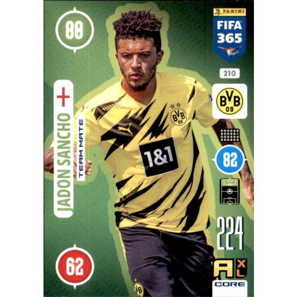 Panini FIFA 365 Adrenalyn XL 2021 - 210 - Jadon Sancho - Team Mate