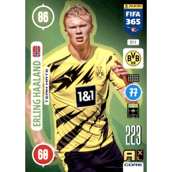 Panini FIFA 365 Adrenalyn XL 2021 - 211 - Erling Haaland - Team Mate
