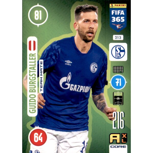 Panini FIFA 365 Adrenalyn XL 2021 - 213 - Guido Burgstaller - Team Mate