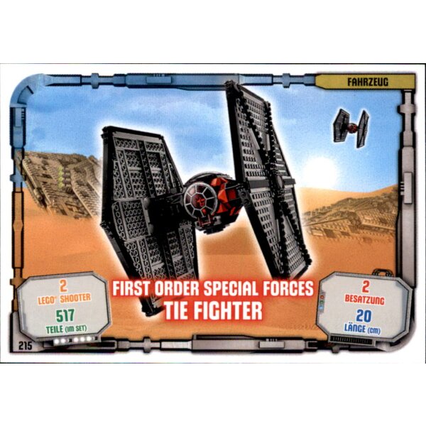 215 - First Order Special Forces TIE Fighter - LEGO Star Wars Serie 1