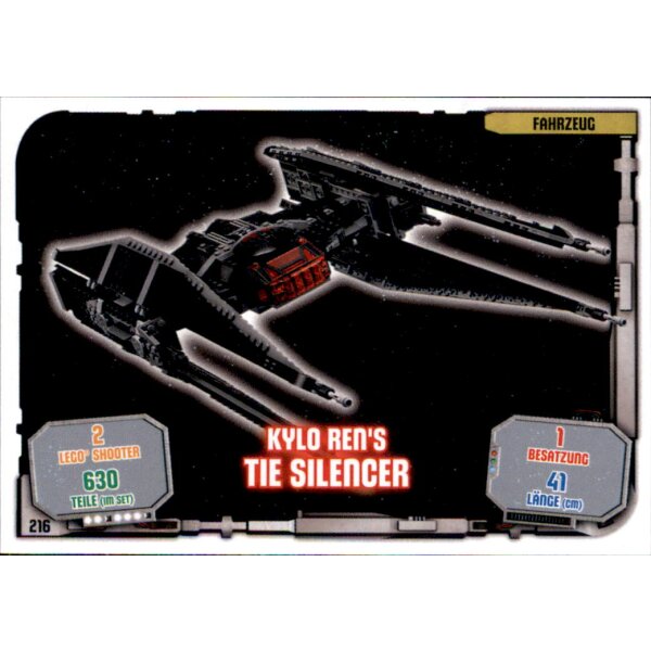 216 - Kylo Rens TIE Silencer - LEGO Star Wars Serie 1