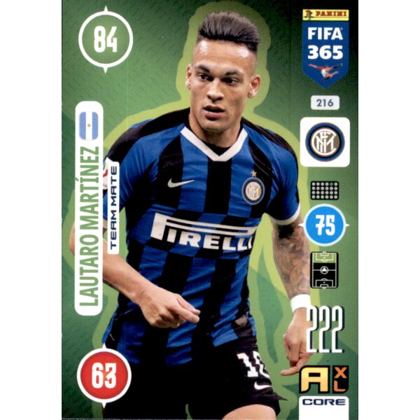 Panini FIFA 365 Adrenalyn XL 2021 - 216 - Lautaro Martinez - Team Mate