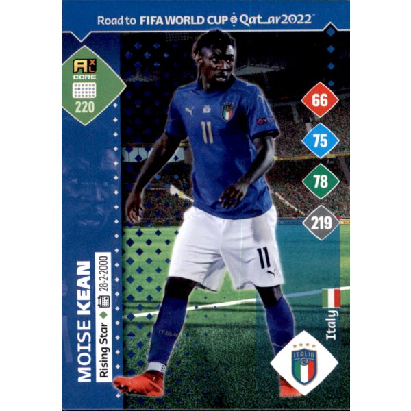 Panini Adrenalyn XL - Road to World Cup 2022 - 220 - Moise Kean - Rising Star