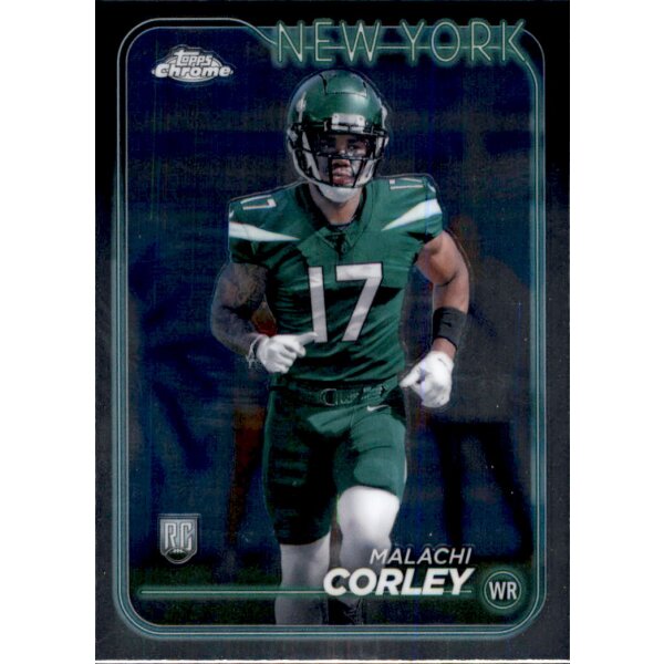 Topps Chrome Football 2024 - 224 - Malachi Corley - New York - Rookie RC Base