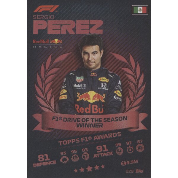 Topps Turbo Attax Formel 1 2021 - 229 - Sergio Perez - Mirror Foil