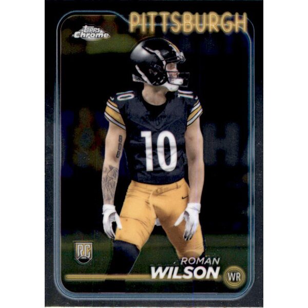 Topps Chrome Football 2024 - 230 - Roman Wilson - Pittsburgh - Rookie RC Base