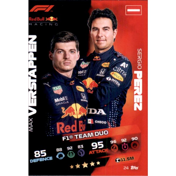 Topps Turbo Attax Formel 1 2021 - 24 - Max Verstappen & Sergio Perez