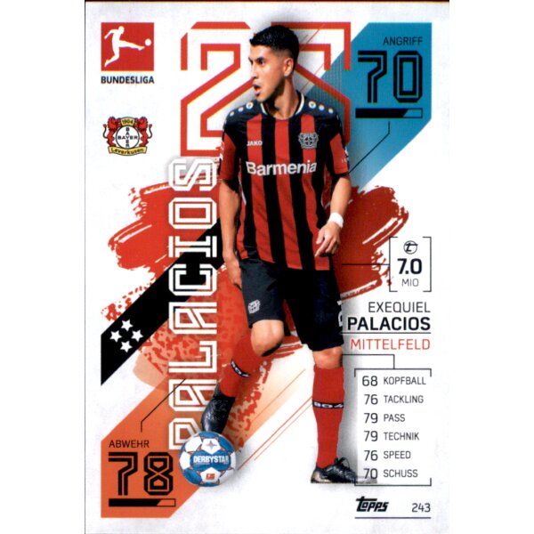 Topps Match Attax Bundesliga 2021/22 -  243 - Exequiel Palacios