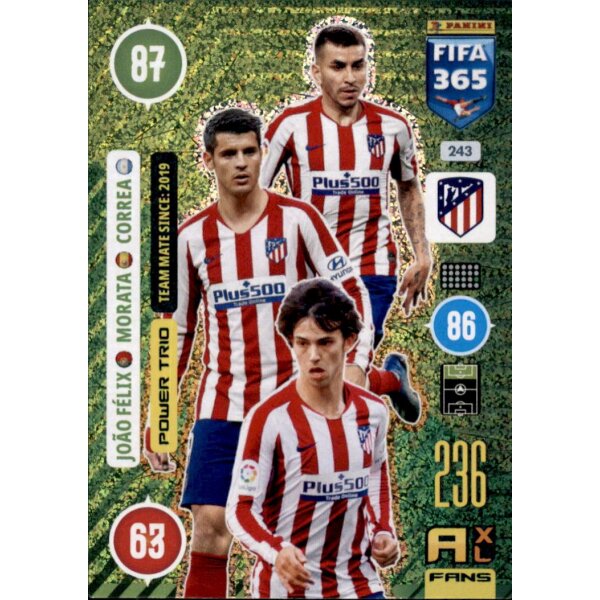 Panini FIFA 365 Adrenalyn XL 2021 - 243 - Joao Felix / Alvaro Morata / Angel Correa - Power Trio