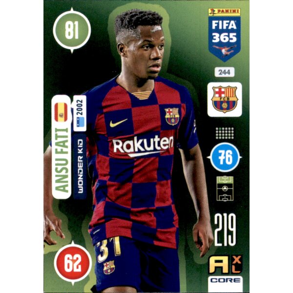 Panini FIFA 365 Adrenalyn XL 2021 - 244 - Ansu Fati - Wonder Kid