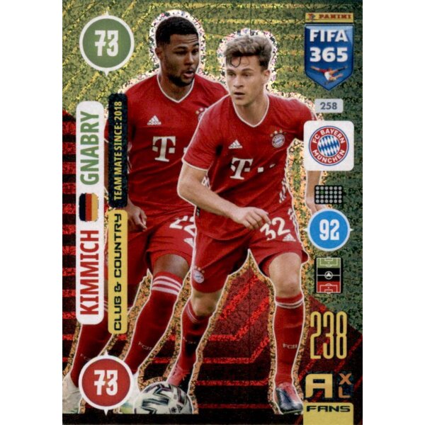 Panini FIFA 365 Adrenalyn XL 2021 - 258 - Joshua Kimmich / Serge Gnabry - Club & Country