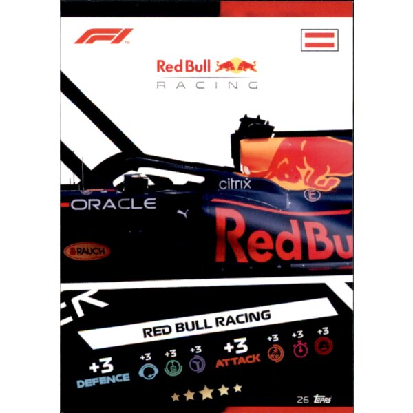 Topps Turbo Attax Formel 1 2021 - 26 - Red Bull Racing Car Puzzle Middle
