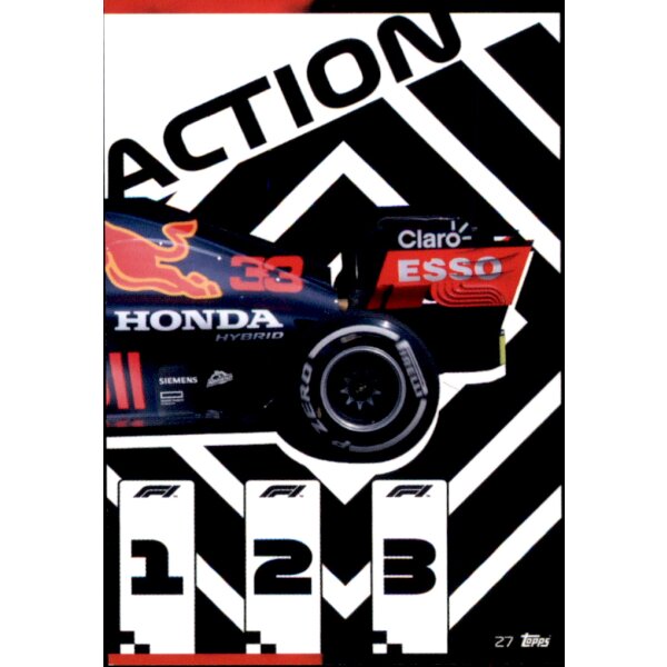 Topps Turbo Attax Formel 1 2021 -  27 - Red Bull Racing Car Puzzle Rear