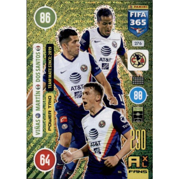 Panini FIFA 365 Adrenalyn XL 2021 - 276 - Federico Vinas / Henry Martin / Giovani dos Santos - Power Trio