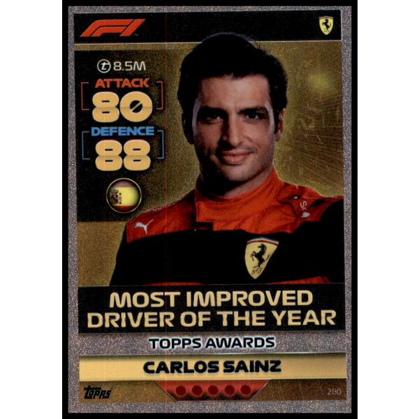 280 - Turbo Attax F1 2022 - Topps Auszeichnungen - Carlos Sainz