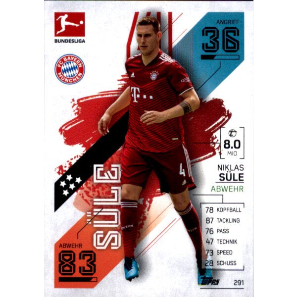 Topps Match Attax Bundesliga 2021/22 - 291 - Niklas Süle