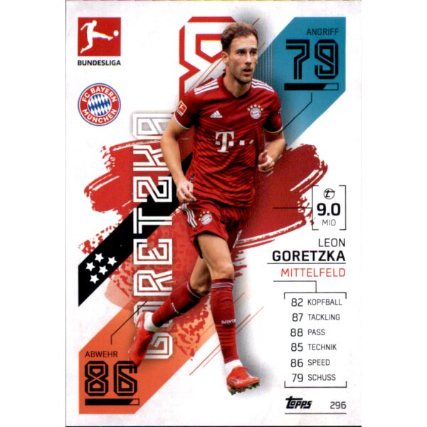 Topps Match Attax Bundesliga 2021/22 - 296 - Leon Goretzka