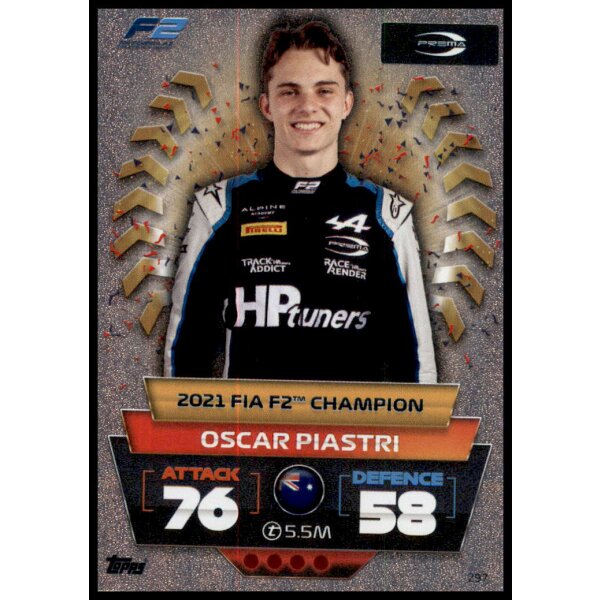 297 - Turbo Attax F1 2022 - Weltmeister - Oscar Piastri