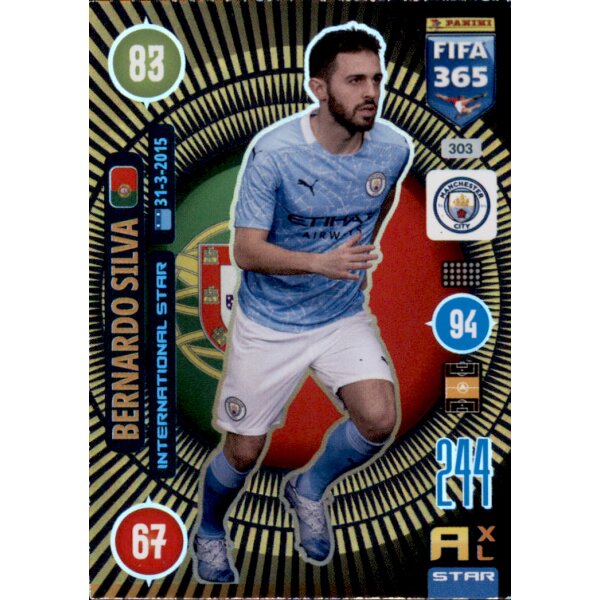 Panini FIFA 365 Adrenalyn XL 2021 - 303 - Bernardo Silva - International Star