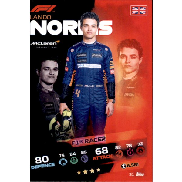 Topps Turbo Attax Formel 1 2021 - 31 - Lando Norris