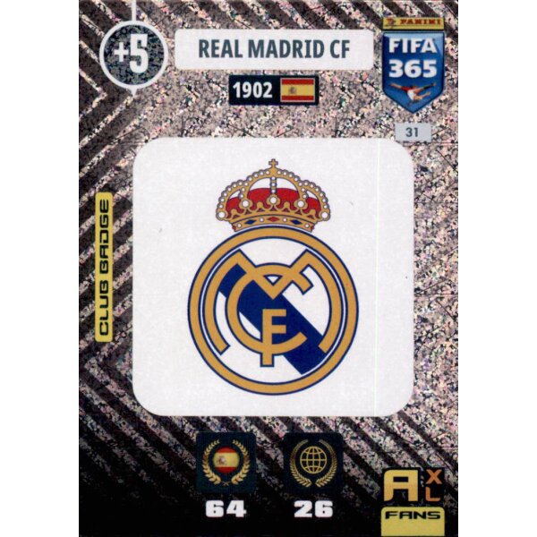 Panini FIFA 365 Adrenalyn XL 2021 -  31 - Real Madrid - Club Badge