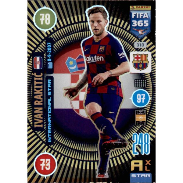 Panini FIFA 365 Adrenalyn XL 2021 - 310 - Ivan Rakitic - International Star