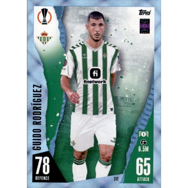 Topps Match Attax Champions League 2023/24 – 312 – Guido Rodriguez – CRYSTAL