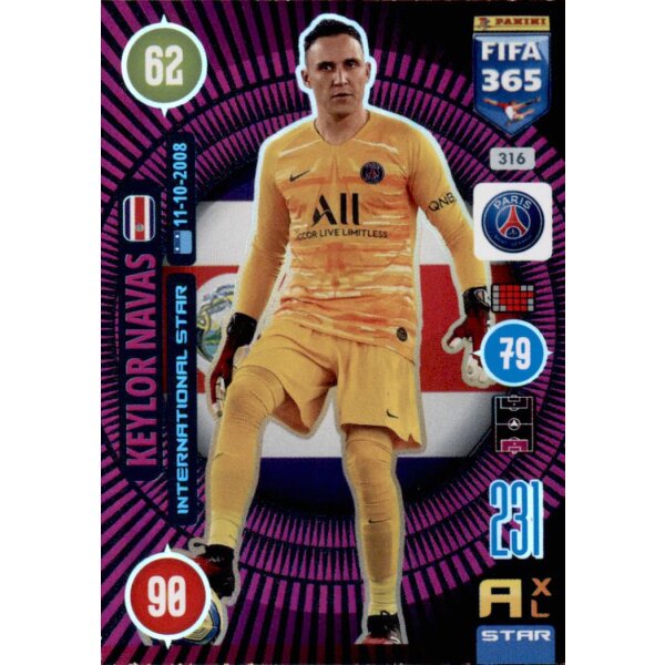 Panini FIFA 365 Adrenalyn XL 2021 - 316 - Keylor Navas - International Star