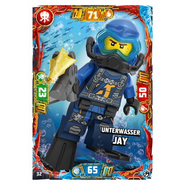 Blue Ocean LEGO Ninjago Serie 7 (2022) - 32 - Unterwasser Jay - Helden Karte