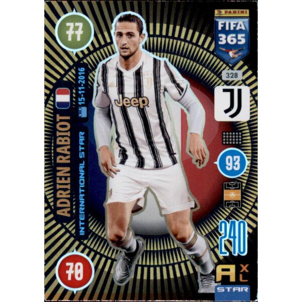 Panini FIFA 365 Adrenalyn XL 2021 - 328 - Adrien Rabiot - International Star