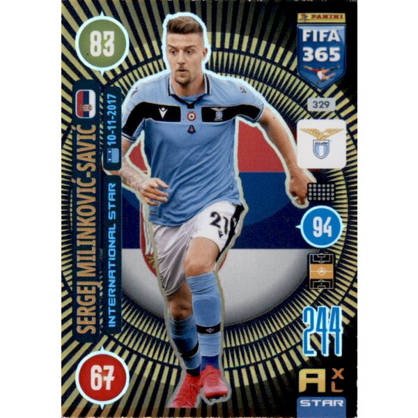 Panini FIFA 365 Adrenalyn XL 2021 - 329 - Sergej Milinkovic-Savic - International Star