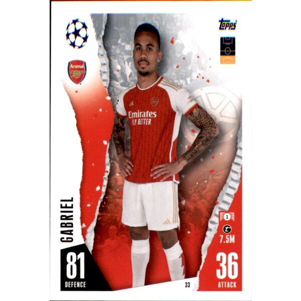Topps Match Attax Champions League 2023/24 – 33 – Gabriel