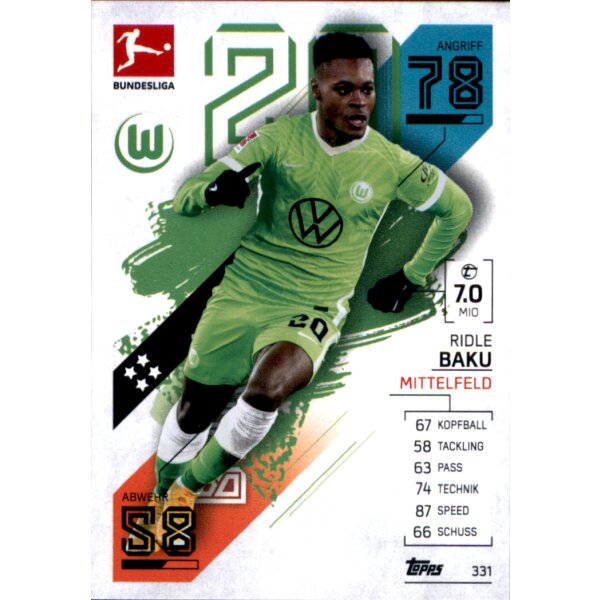 Topps Match Attax Bundesliga 2021/22 - 331 - Ridle Baku