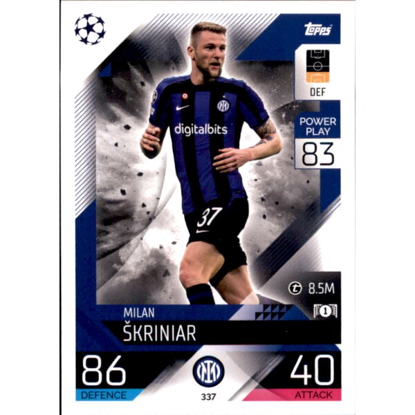 Topps Match Attax Champions League 2022/23 - 337 - Milan Skriniar