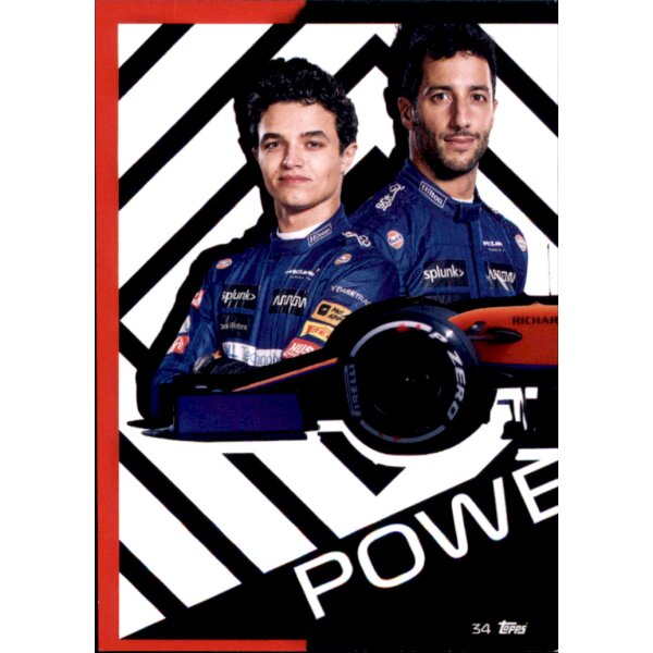 Topps Turbo Attax Formel 1 2021 - 34 - McLaren F1 Team Puzzle Front