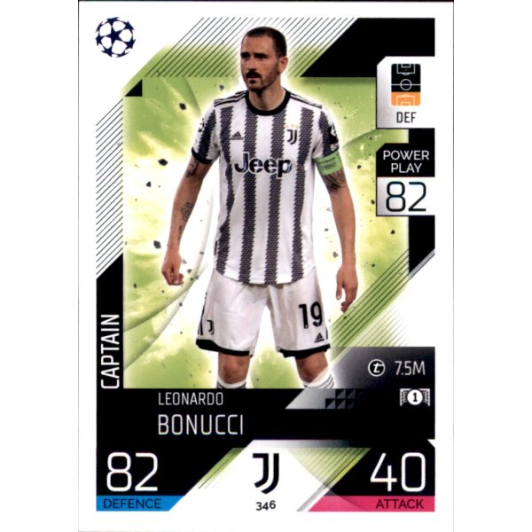 Topps Match Attax Champions League 2022/23 - 346 - Leonardo Bonucci - Captain