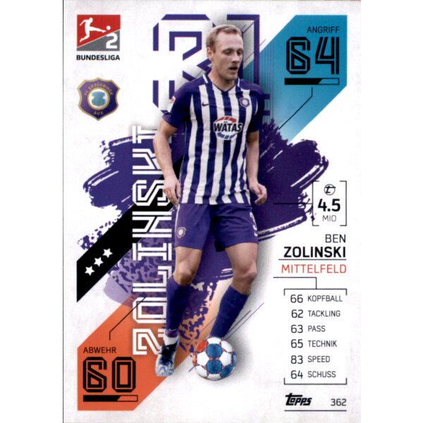 Topps Match Attax Bundesliga 2021/22 - 362 - Ben Zolinski