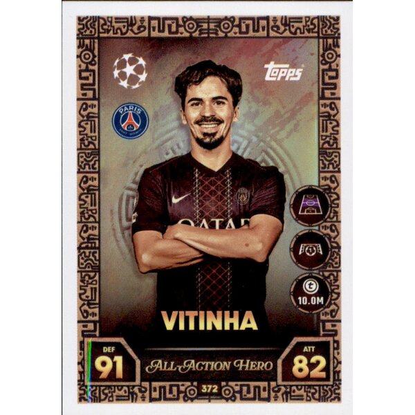 Topps Match Attax Champions League 2025/26 - 372 - Vitinha - All-Action Hero