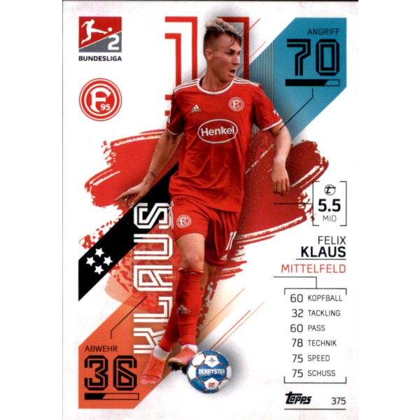 Topps Match Attax Bundesliga 2021/22 - 375 - Felix Klaus