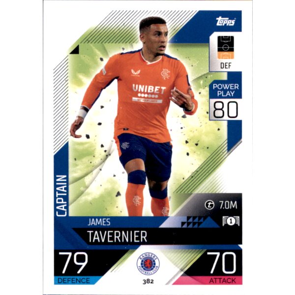 Topps Match Attax Champions League 2022/23 - 382 - James Taverner - Captain