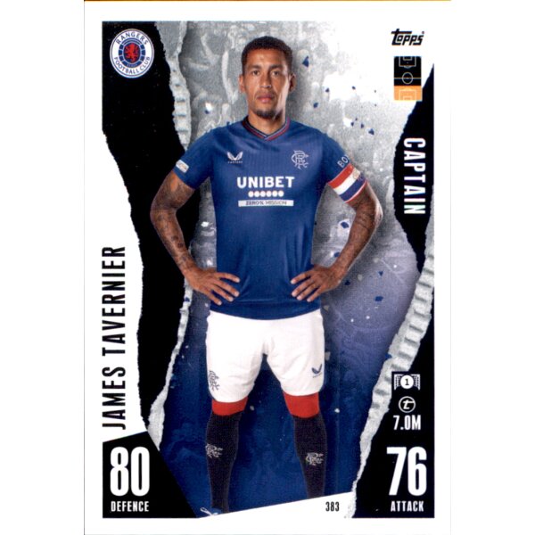 Topps Match Attax Champions League 2023/24 – 383 – James Tavernier – Captain