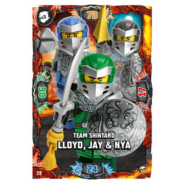 Blue Ocean LEGO Ninjago Serie 6 (2021) - 39 - Team Shintaro Lloyd, Jay & Nya - Helden Karte