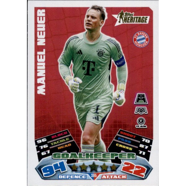 Topps Match Attax Champions League 2025/26 - 395 - Manuel Neuer - Heritage