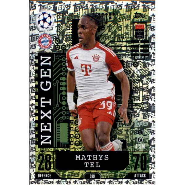 Topps Match Attax Champions League 2023/24 – 399 – Mathys Tel – Next Gen