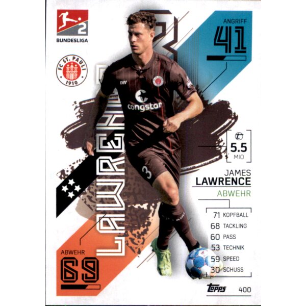 Topps Match Attax Bundesliga 2021/22 -  400 - James Lawrence