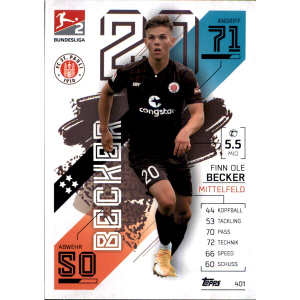 Topps Match Attax Bundesliga 2021/22 - 401 - Finn Ole Becker
