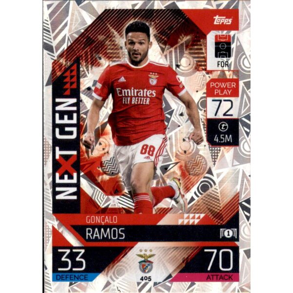 Topps Match Attax Champions League 2022/23 - 405 - Goncalo Ramos - Next Gen